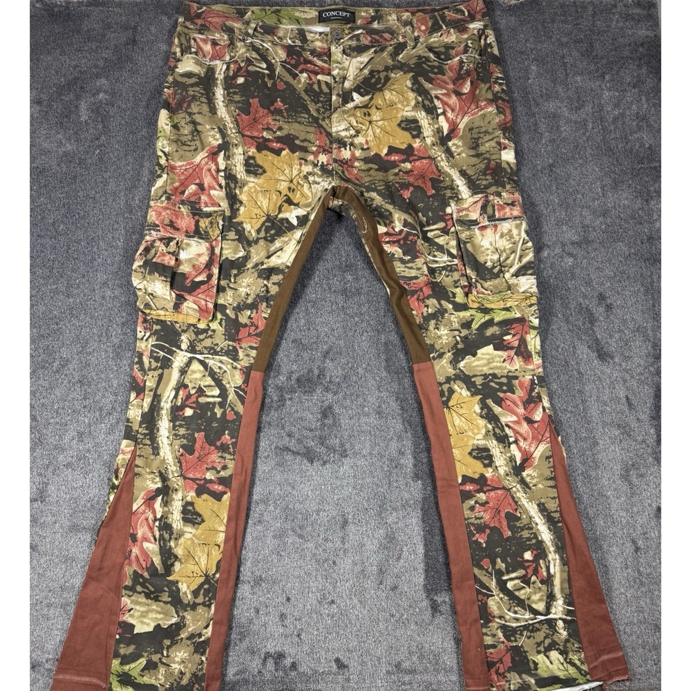 CONCEPT Designed In LA Mens Size 42 Hunting Camo Pants Red Tree Print Camouflage